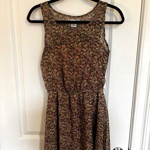 Rachael & Chloe Neutral Floral Sleeveless Dress